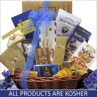 Happy Hanukkah Gourmet Kosher Hanukkah Sweets Gift Basket Gourmet Food Baskets