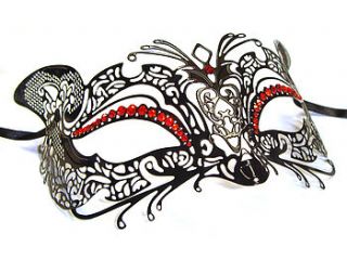 filigree venetian masquerade red el gato mask by hannah makes things
