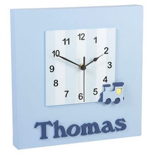 boys' personalised wall clocks by pitter patter products