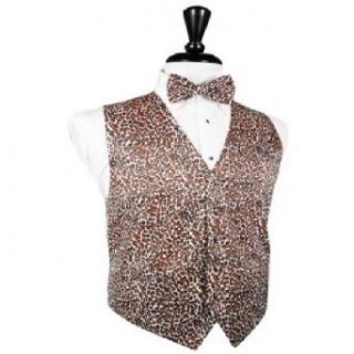 Safari Leopard Tuxedo Vest and Bow Tie Size 2XL at  Mens Clothing store