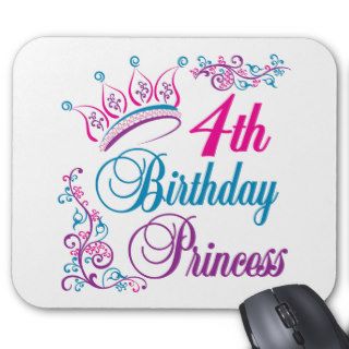 4th Birthday Princess Mouse Mats