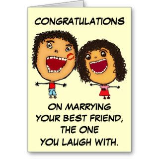 Marrying Your Best Friend Congratulations Greeting Cards