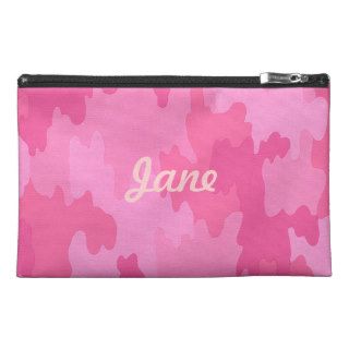 Custom Hot Pink Camouflage Travel Accessory Bag
