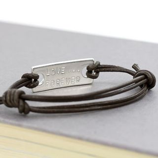 men's personalised forever leather bracelet by emma hadley