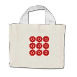 Red Lace Pattern Design. Tote Bag