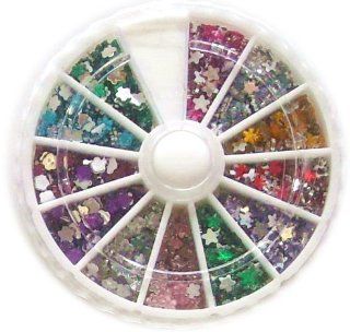 1200 3mm Flower & Star Nail Art Craft Rhinestones Wheel Kit  Nail Care Product Sets  Beauty