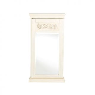 Imperial Wall Mount Jewelry Armoire   Antique White