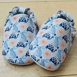hare and tortoise baby shoes by poco nido