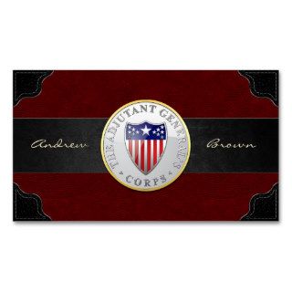 [154] Adjutant General's Corps Branch Plaque Business Card Template
