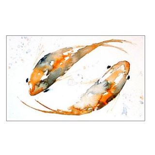 two fish original painting small by kindarts