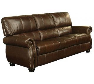 Abbyson Living Lorenzo Italian Leather Sofa —
