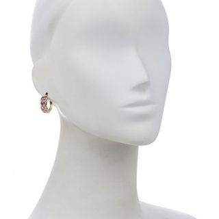 Technibond® "S" Shape Cluster Gemstone Hoop Earrings