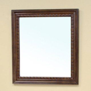 Bellaterra Home 203045 MIRROR Solid Wood Frame Mirror, Walnut