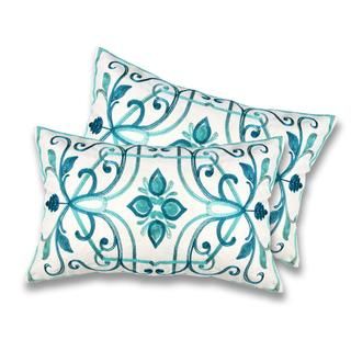 Lush Decor Georgina Turquoise Decorative Pillows (Set of 2) Lush Decor Throw Pillows