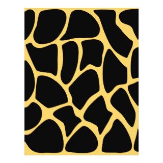 Black and Yellow Giraffe Print Pattern. Full Color Flyer