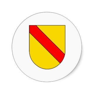 Coat Arms Baden Germany Official Symbol Heraldry Round Sticker