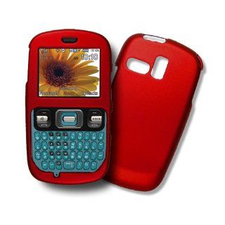For Samsung Freeform R350 R351 Rubberized Hard Case Red Cell Phones & Accessories