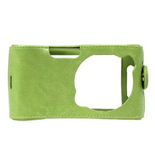 Sanhehsun Leather Case Cover Skin Compatible with Samsung Galaxy S4 Zoom SM C1010 SM C101 Camera Phone Color Green Cell Phones & Accessories