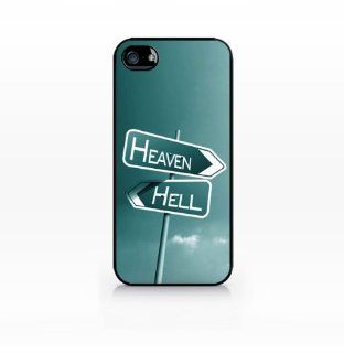 Heaven, Hell   Flat Back, iphone 4 case, iphone 4s case, Hard Plastic Black case   GIV IP4 363 BLACK Cell Phones & Accessories