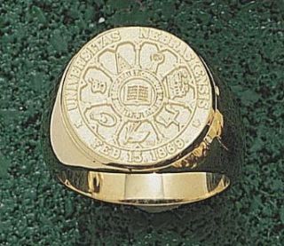 Nebraska Cornhuskers "Seal" Men's Ring Size 10 1/4   14KT Gold Jewelry Clothing