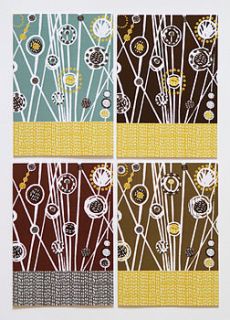 set of four abstract meadow cards by a pair of blue eyes