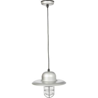 NPower Hanging Pendant Sconce Barn Light — 13in. Dia., Silver  Outdoor Lighting