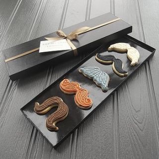 moustache biscuits by eat my cake london