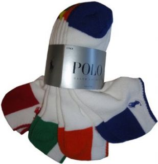 Men's Polo by Ralph Lauren Variety 4 Pack of Athletic Socks White Multi Clothing