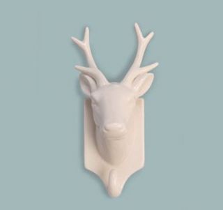 ceramic stags head wall hook by belle & thistle