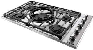 Capital MCT365GS N Maestro Series 36" Natural Gas Cooktop with 5 Sealed Burners, Indicator Lights and Reversible Central Wok Grate in Stainless Steel Appliances