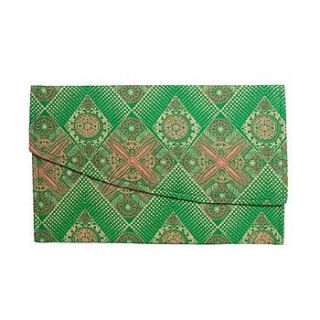 african printed fabric envelope clutch bag by exclusive roots