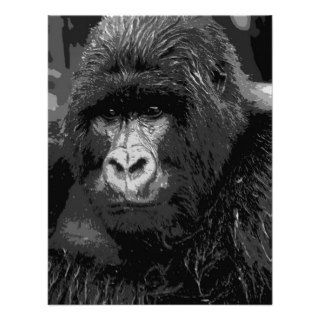 Face of Gorilla Invitations   Funny Animal Invites