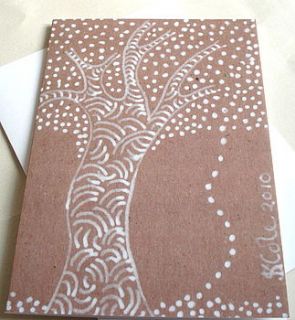 winter tree two greeting card by creativesque