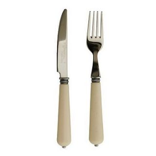 bistro style cake knife & fork set by lytton and lily vintage home & garden