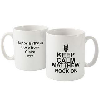 'keep calm and …' personalised message mug by hope and willow