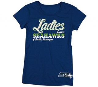 NFL Seattle Seahawks Womens Lady Love Cap Sleeve T Shirt —