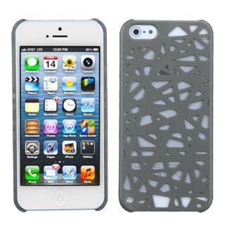 MYBAT IPHONE5HPCBK368NP Premium SuperThin Case for iPhone 5 / iPhone 5S   1 Pack   Retail Packaging   Grey Bird's Nest Cell Phones & Accessories