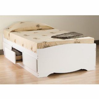 Queen Platform Storage Bed with 6 drawers (White) (18.75"H x 63"W x 81.75"D) Home & Kitchen