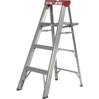 LITE Folding Aluminum Step Ladder — 4ft., 225-Lb. Capacity, Grade 2/Type II, Model# LP-704  Ladders   Stepstools