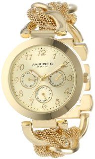 Akribos XXIV Women's AK564YG Multi Function Mesh Link Bracelet Watch Akribos XXIV Watches