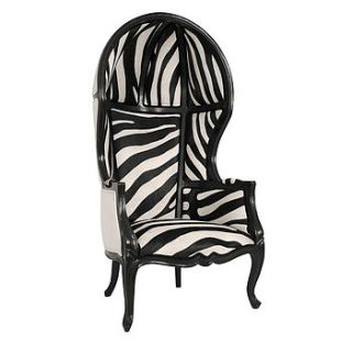 zebra print snug chair by out there interiors