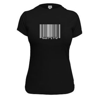 women's personalised barcode t shirt by primitive state