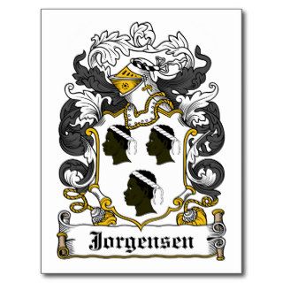 Jorgensen Family Crest Postcard