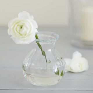bubble glass bud vase by primrose & plum
