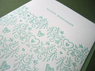 whimsical letterpress birthday card by lovat press