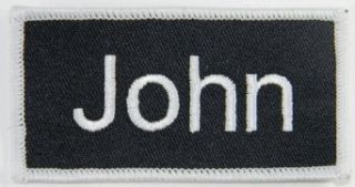 Name Tag John Iron On Uniform Appilque Patch
