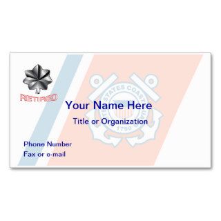 Coast Guard Commander Retired Business Card