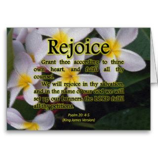 Rejoice Psalm 20 4 Card