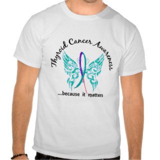 Grunge Tattoo Butterfly 6.1 Thyroid Cancer Shirt