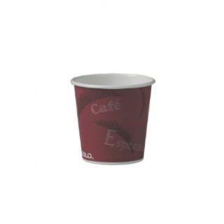 Solo 374SI 0041 Single Sided Poly Paper Hot Cup, 4 oz Capacity, Bistro (Case of 1000)
